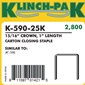 Klinch Pak - K-590-25  1 inch Staples - Case