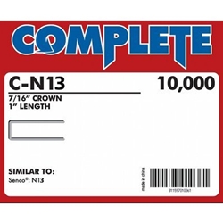 Complete C-N13 16 Gauge, 7/16" Medium Crown Staples