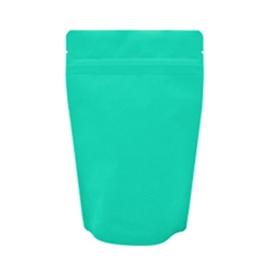 16oz (450g) Stand Up Pouch Zip Pouches – Matte Turquoise with Valve