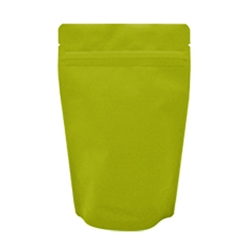 16oz (450g) Stand Up Pouch Zip Pouches – Matte Green with Valve