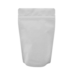 4oz (110g) Stand Up Pouch Zip Pouches – Matte White with Valve