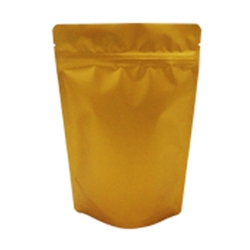 8oz (225g) Metallized Stand Up Pouch Zip Pouches – Matte Gold